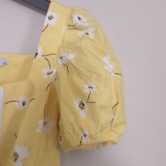 100% Cotton Square Neck Straight Balloon Sleeve Poplin Dress XS By LCW Vision - Picture 2 of 6